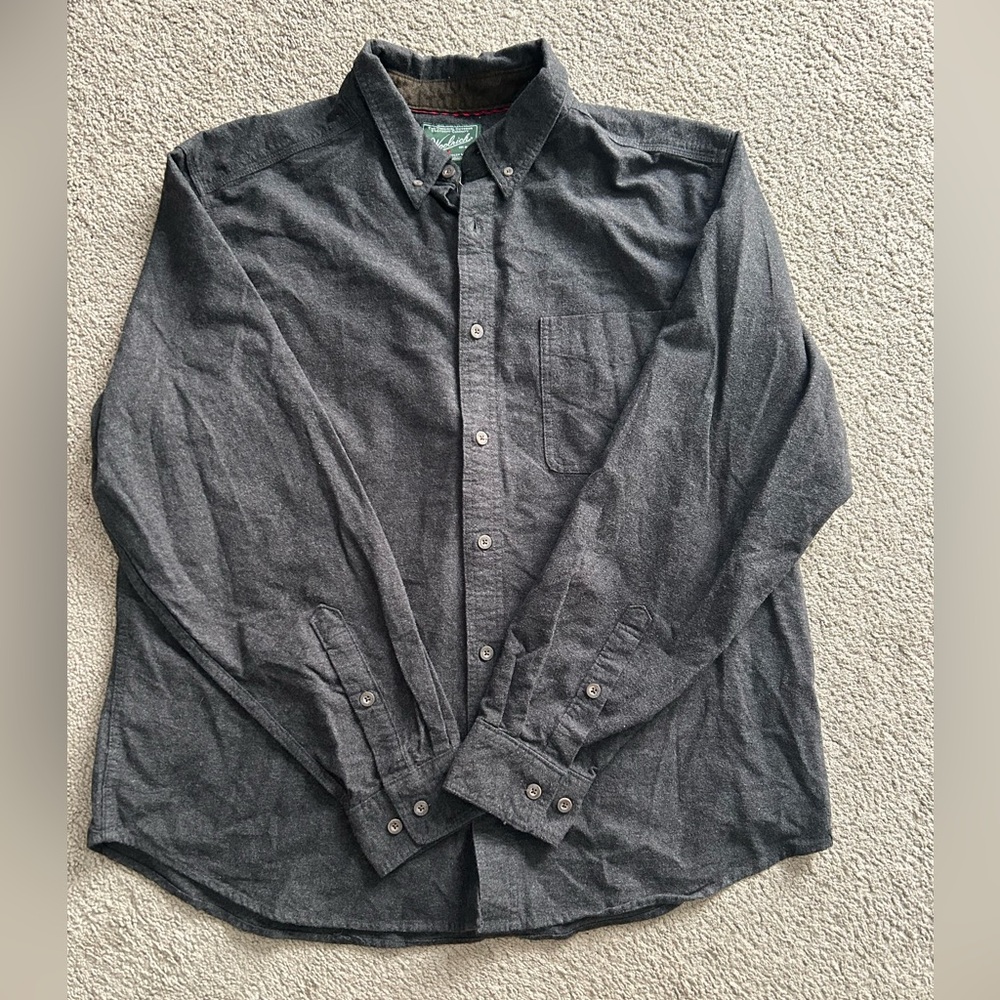 Woolrich Men’s XL Sportsman Chamo Long Sleeve Button Down‎ Gray Outdoor Work